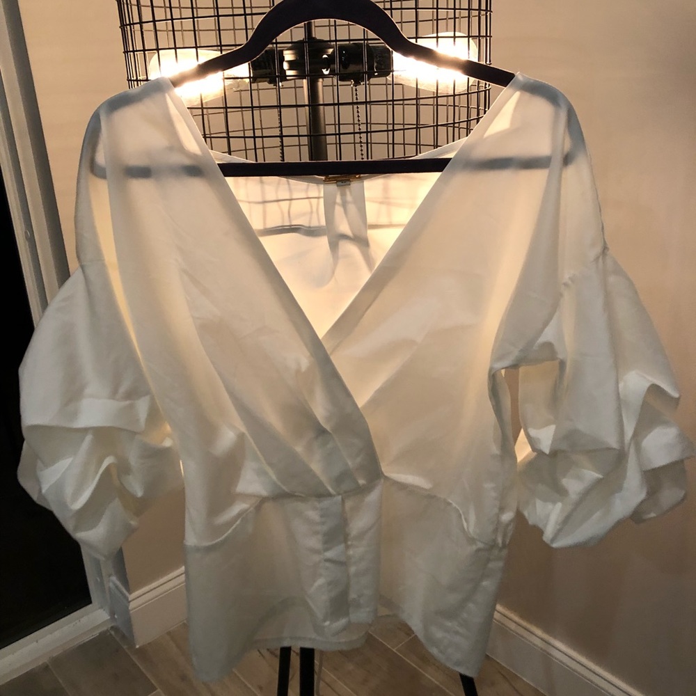 Johanna Ortiz peplum blouse size M with ruffle